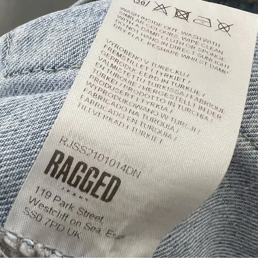 RAGGED PRIEST / light wash v-front straight leg jeans / 24